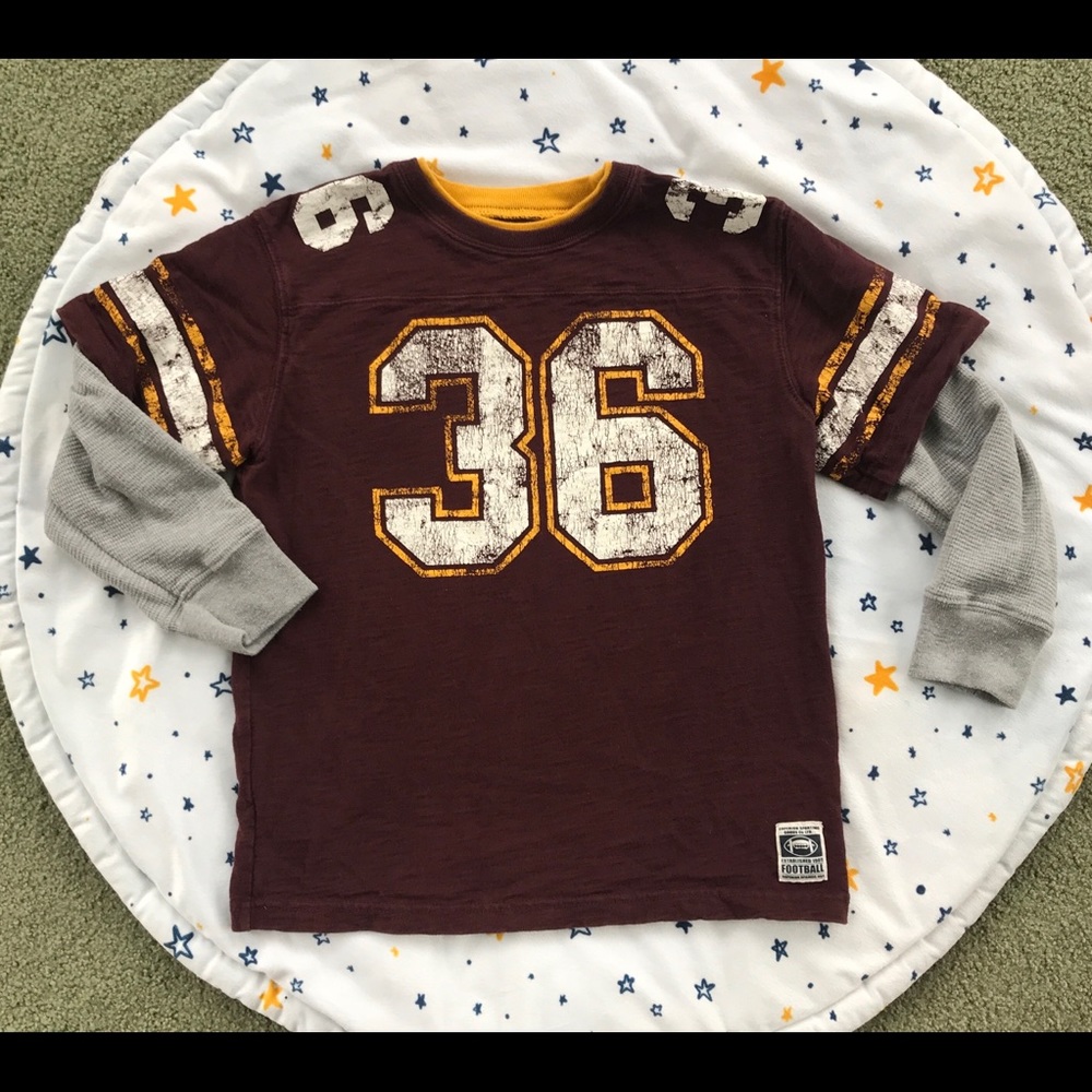 Football shirt - waffle long sleeves Med (7/8)